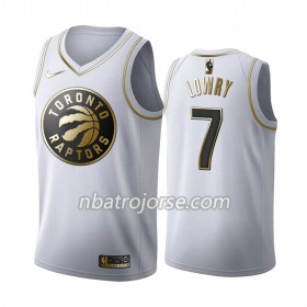Män Toronto Raptors Tröja Kyle Lowry 7 2019-20 Nike Vit Golden Edition Swingman